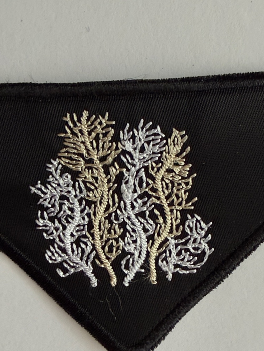 Prada Re-Nylon Triangle Patch — Black with White/Silver Coral y. - Picture 3 of 5